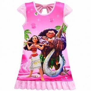 Princess Moana Cute Pink Bow Nightgown
